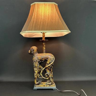 Painted Monkey Table Lamp