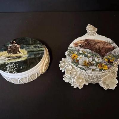  Bev Doolittle Autographed Trinket Box: Let My Spirit Soar & Bugged Bear
