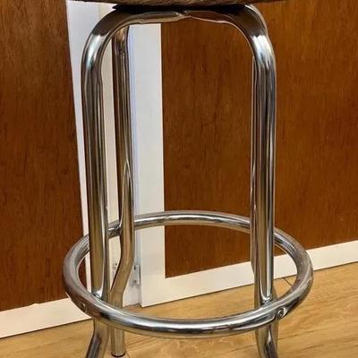 Cow Hide Swivel Stool