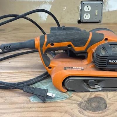 RIDGID 6.5 Amp Corded 3 in. W x 18 in. L Heavy-Duty Variable Speed Belt Sander