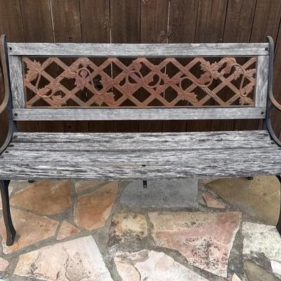 Cast iron/wood metal bench 