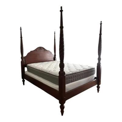 Queen Bed Frame: Plantation Poster Bed - Mattress Not Included 