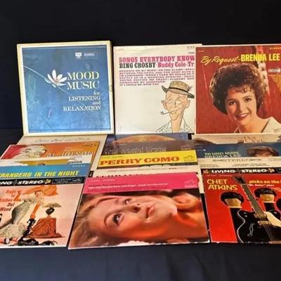Vintage Vinyl Records Artists - Bing Crosby, Brenda Lee, Perry Como, Al Jolson, & More 