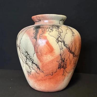 Native American Artist Maria Zuni Plum Horsehair Pottery 