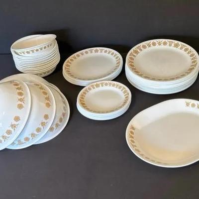 Corelle Butterfly Gold Plates & Bowls