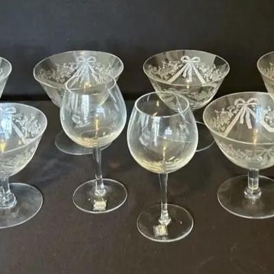 Crystal Sherbet Dishes & Cordial Glasses