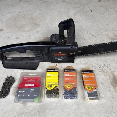 Remington Limb n Trim RM1425 Electric Chainsaw And Miscellaneous Saw Chains