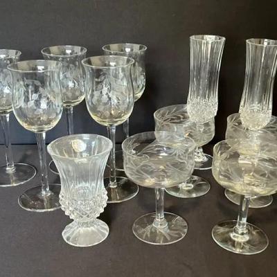 Crystal and Glass Stemware