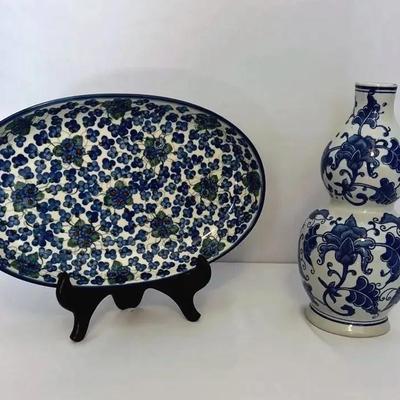 Polish Pottery W.R. With Decorate Wall Piece