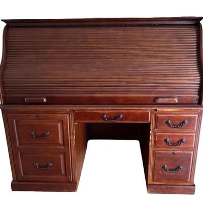 Solid Wood Roll-top Desk
