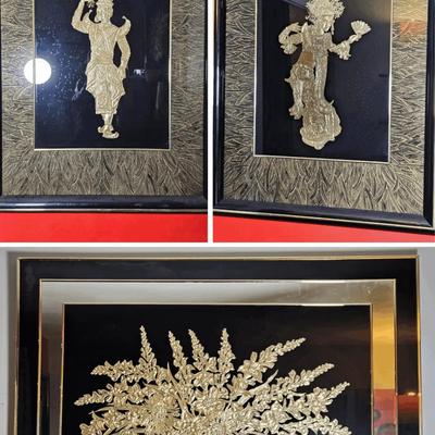 Thai-style Gilt Embossed 3D Artwork
