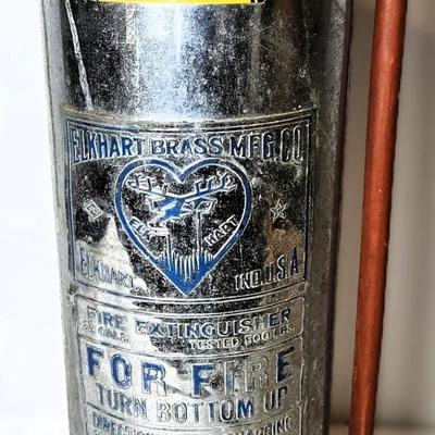 Vintage Elkhart Brass Manufacturing Co. Soda-Acid Fire Extinguisher. 