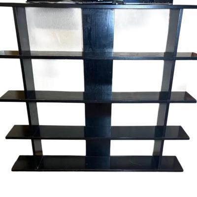 Set of Two Large Black Shelving Units