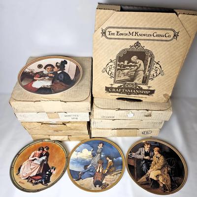 Norman Rockwell Plates by Edwin M. Knowles China Company