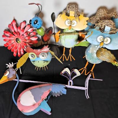 Whimsical Metal Garden Art Sculptures