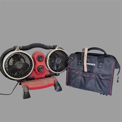 Electrician’s Tool Bag & Honeywell Utility Fan(tested/works)
