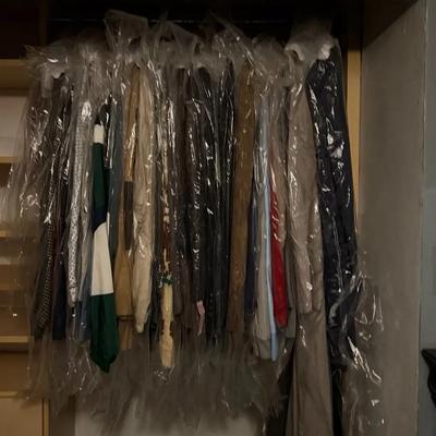 Mystery Lot: Closet Full of Men's Clothes - Sizes L-2XL All Dry Cleaned & Still in Bags
