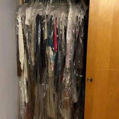 Mystery Lot - Closet Full of Women’s Clothes -Sizes From L-2XL All Dry Cleaned-Still in Bags