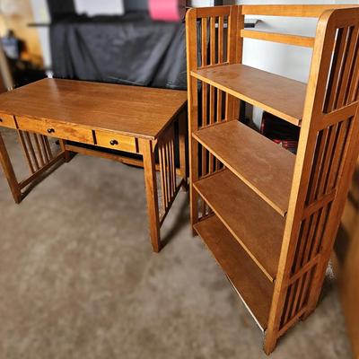 Desk & Folding Shelf