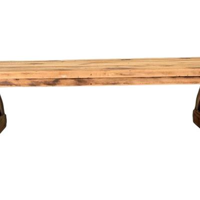 Distressed Solid Wood Bench/Table