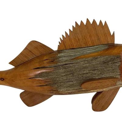 Dave Hughes Signed Fish Carving 