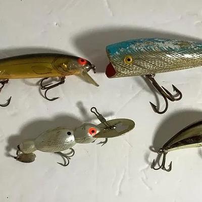 Set Of Four Vintage Fishing Lures