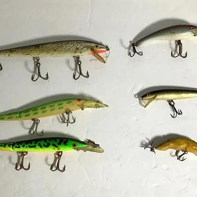 Six Mixed Lures, Rebel, Rapala And Cordell