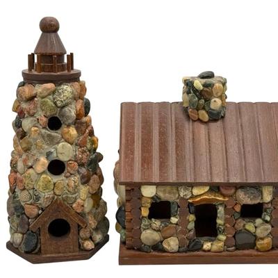 Lake Michigan Beach Stones Handmade Houses