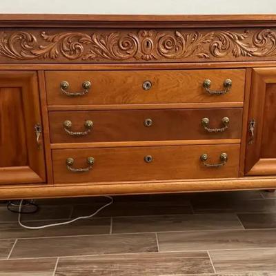 Hand Carved Intricate Buffet/ Sideboard 