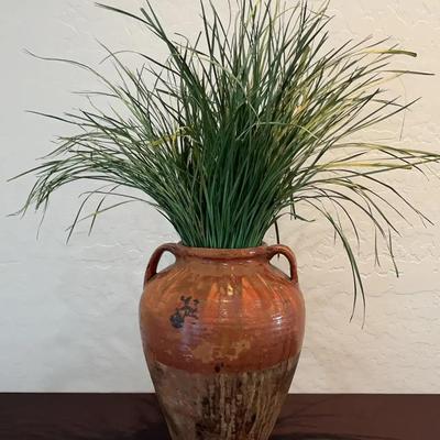 Vintage Terracotta Olive Oil Jar Used As A Planter