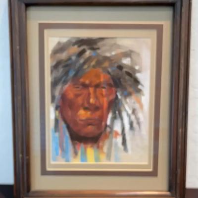 Pastel of a Hopi Medicine Man
