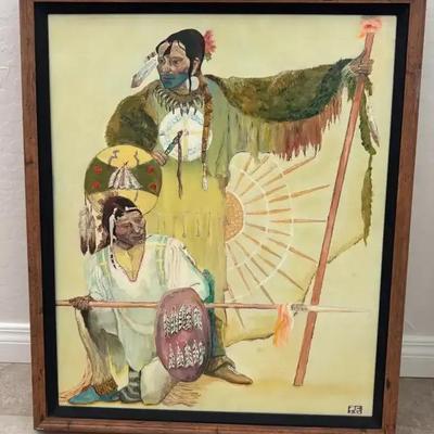 Kenneth Riley Titled "Mandan Gold” Painting 