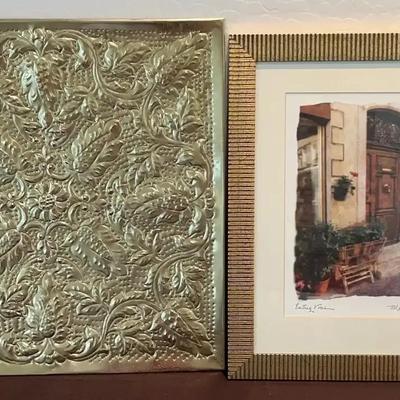 Art Print Signed By Maureen Love and Metal Wall Decor