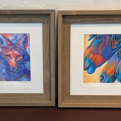Meh Harper Signed And Numbered Wolf and Horse Art
