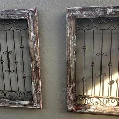 Rustic Wood & Wrought Iron Wall Art