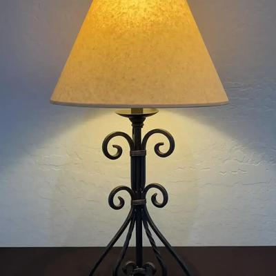 Rustic Iron Lamp