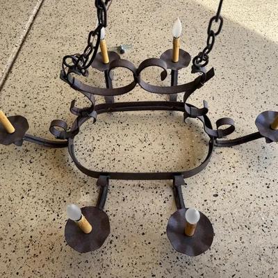 Rustic Wrought Iron Chandelier
