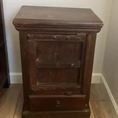 Vintage Rustic Wooden Side Table