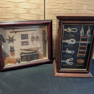 Nautical Shadowbox + Ship Knot Display Box 