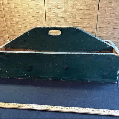Large Antique Toolbox, Painted Blue 