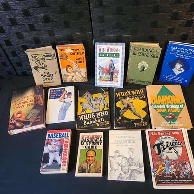 Vintage Baseball Novels By Zane Grey, Baseball "Who's Who", Mark Harris And Other Baseball Writings