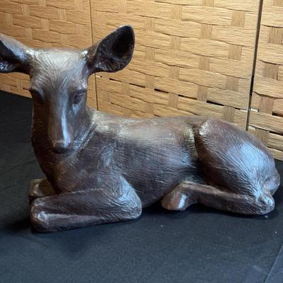 Ceramic Deer, Handcast in Korea, 19" Wide 
