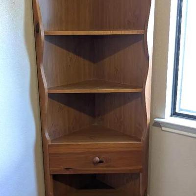 Wooden Corner Cabinet (74”x26”) (fake Drawer, Does Not Open)