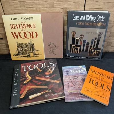 Collectors Books - Tools, Clocks + Canes