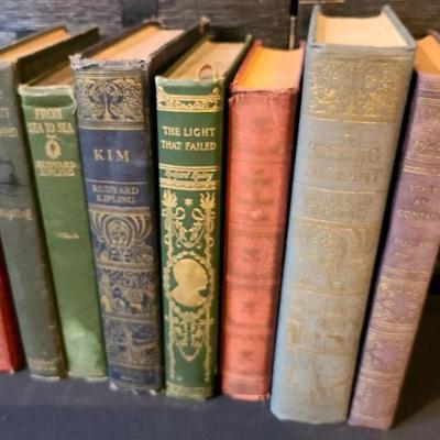Antique And Vintage Gilded Rudyard Kipling Volumes