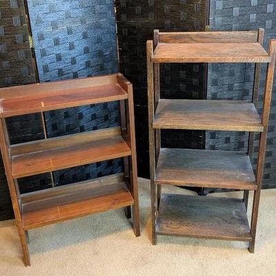 2 Small Wooden Bookshelves 
