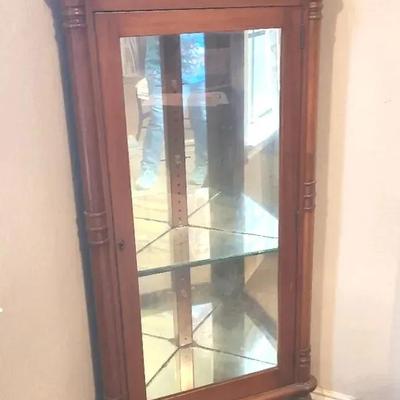 Vintage Or Antique Corner Mirrored Cabinet