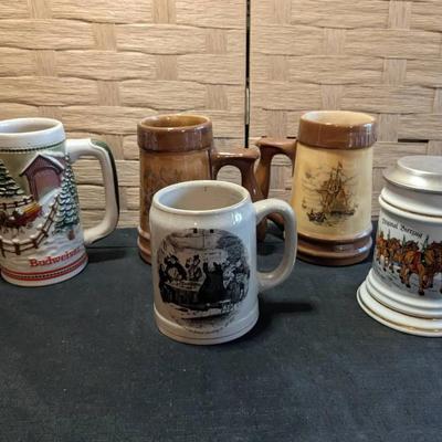 Various Vintage Stein Mugs