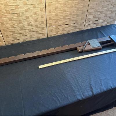 4.5 Foot Antique Wooden Vice 