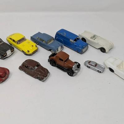 Vintage Metal Toy Cars + Car Pencil Sharpener 